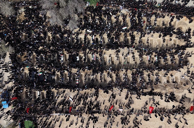 Funeral of the children of Minab Primary School for Girls, who died in the Saturday 28 Febr. 2026 bombardment of the school.
